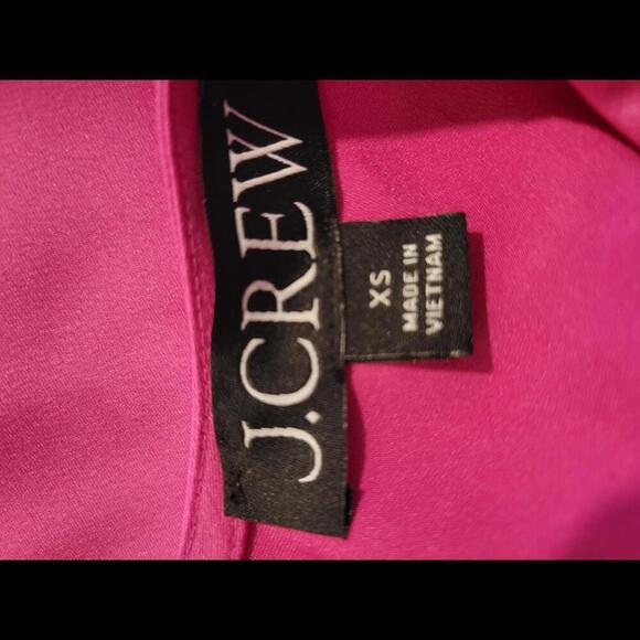 J Crew xs hot pink ruffled sleeve blouse - Picture 3 of 4